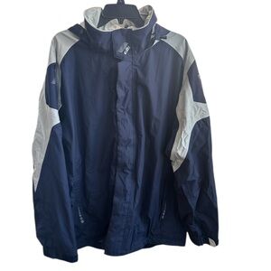 Gill Athletics blue and grey waterproof jacket Size XL
